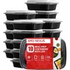 AMD Nexus [20 Pack] 1 Compartment Plastic Meal Prep Containers