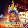GRAEEN Light Up Fire Headbands Glow Flame Headpiece for Women