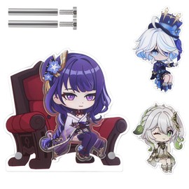 TaiCy Genshin Impact 2-in-1 Magnetic Acrylic Stand: Includes 3 Figures and a Sofa - Can be used as a Display Stand or Fridge Magnet (Nahida)