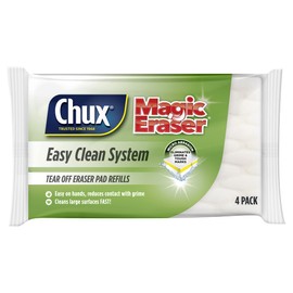 Chux Magic Eraser Easy Clean System Refill Sheets for Magic Eraser Easy Clean Handle, 4 Count