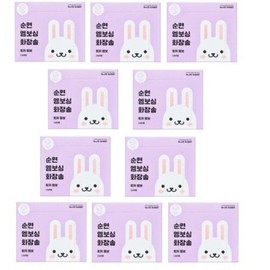 White Rabbit embossing rabbit embossed cotton pads 100 sheets x 10 boxes Total 1000 sheets pure cotton domestically manufactured / 화이트래빗 엠보싱 토끼엠보 화장솜 100매x10박스 총1000매 순면 국내제조