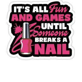 eden tee Nail Polish Nail Artists Manicurist for a Pedicurist Pun- 4x3 Vinyl Stickers, Laptop Decal, Water Bottle Sticker (Set of 3)