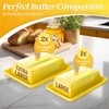 Ceramic Yellow Butter Dish and Lid Cover - Butter Storage