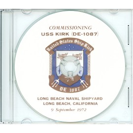USS Kirk DE 1087 Commissioning Program 1972  Navy Plank Owners