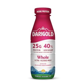 Darigold FIT High Protein Whole Ultra-Filtered Milk - Lactose Free, 25g Protein, 40% Less Sugar - 14oz Bottles, 12 Pack (Whole Milk)