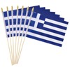 GSYLPFT 12 Pack Greece Flags on Sticks Greek Small Mini