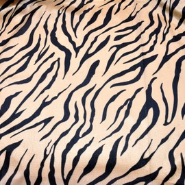 Yutone 59" Wide Tiger Print Velboa Short Fur Pile Upholstery Drapery Clothing Polyester Fabric by Two Yards (Tiger 2Y)