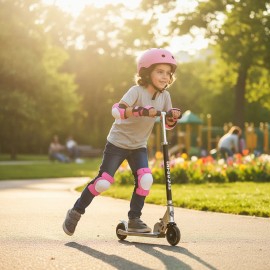 Kit De Proteccion Casco Rodilleras Coderas Muñequeras Niños