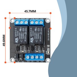 Innfeeltech 1 x DC 24 V relay module 2 channel relay with optocoupler high or low level trigger extension board