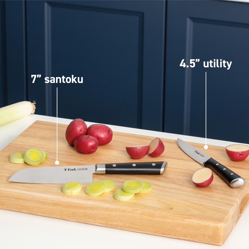 T-fal Ice Force German Stainless Steel Santoku Knife, Utility knife