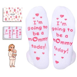 Zmart Pregnancy Socks for Pregnant Women - New Mom Gifts for Expecting Mom Wife, Labor and Delivery Socks for First Time Moms