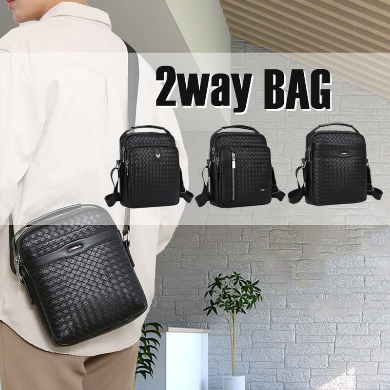 MIKA & MAYA 2-Way Men's Shoulder Hand Bag, Type A