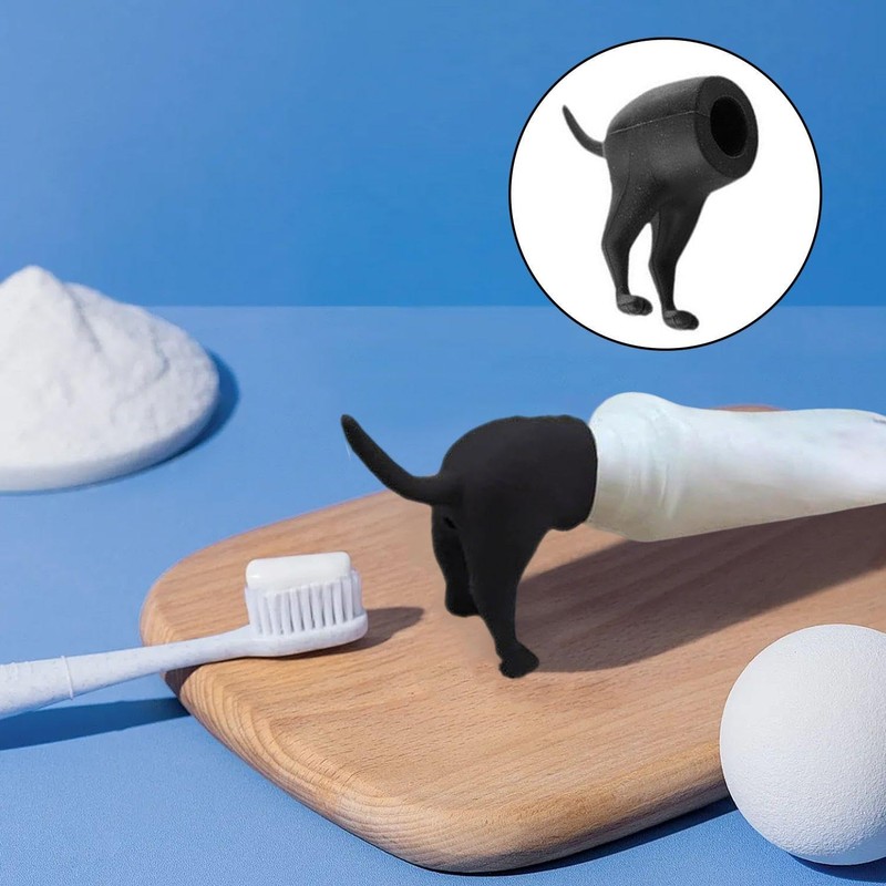 TVSVKWE 3 Pieces Dog Butt Toothpaste Dispenser, Creative Toothpaste Dispenser,
