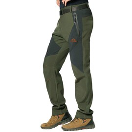 Warm Pants Men Winter Pants Waterproof Pants Fleece Lined Pants Hiking Pants Mens Ski Pants Snowboarding Pants Green
