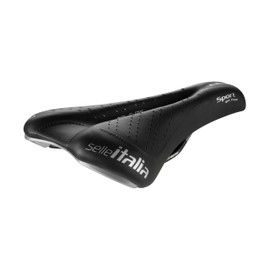 Selle Italia Sport Gel Flow Road Bike Saddle - Comfortable MTB and Road Bicycle Seat for Men and Women , Black, 270 x 140mm