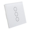 Smart Curtain Switch Tempered Glass Touch Panel WiFi Switch, Compatible