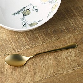 Tsubame Sanjo Retro Elegante Matte Gold Dessert Spoon