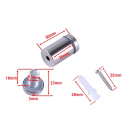 AOMIKITSTU Wall Spacer 19 x 30 mm, Spacer 10 Pieces, Stainless Steel Spacer Sleeves, Stainless Steel, Sign Holder Spacer Wall, Advertising Snap Frame Sign Holder