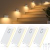 WILLED Stair Lights Indoor,Warm White Rechargeable Night Light,Wireless Motion Sensor