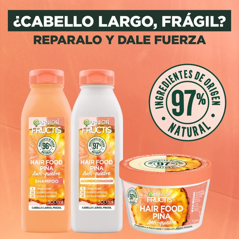 🍍💖 Garnier Fructis Hair Food Piña | Kit Rutina Completa