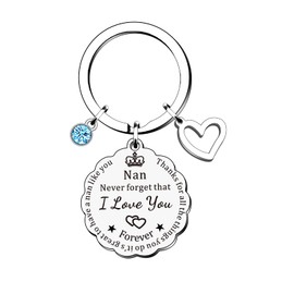 SMARGO Nan Keyring Gifts For Mothers Day Birthday Christmas Presents Thanks For All The Things You Do Keychain