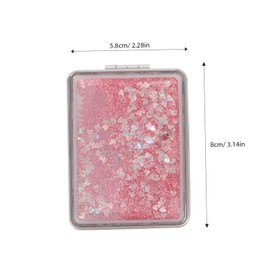 FRCOLOR 2pcs Portable Hand Mirrors for Women Compact Travel Makeup Mirrors Mini Decorative for Purses Go Touch Ups