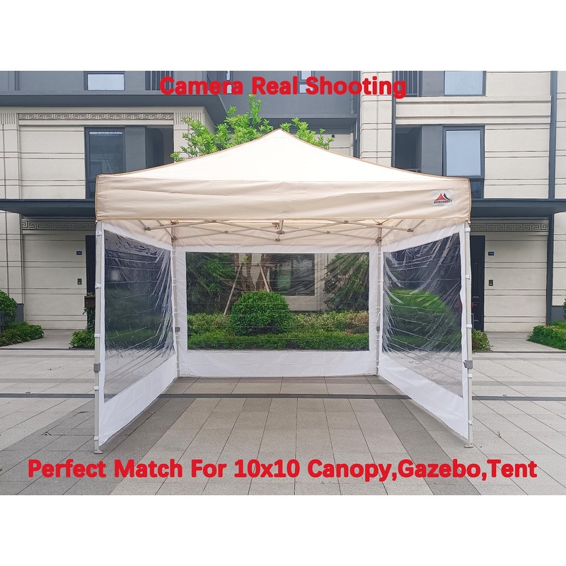 SCOCANOPY Clear Window Sidewall for 10x10 Canopy Frame, 3 Pack