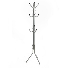Mind Reader Alloy Collection, Coat Tree with 11 Hooks, Metal, Silver