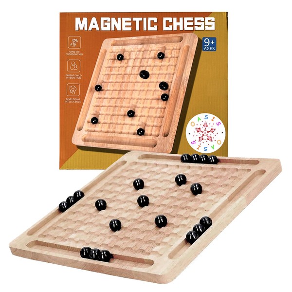 OASIS Magnetic Induction Chess Game - Bright High Quality Wood