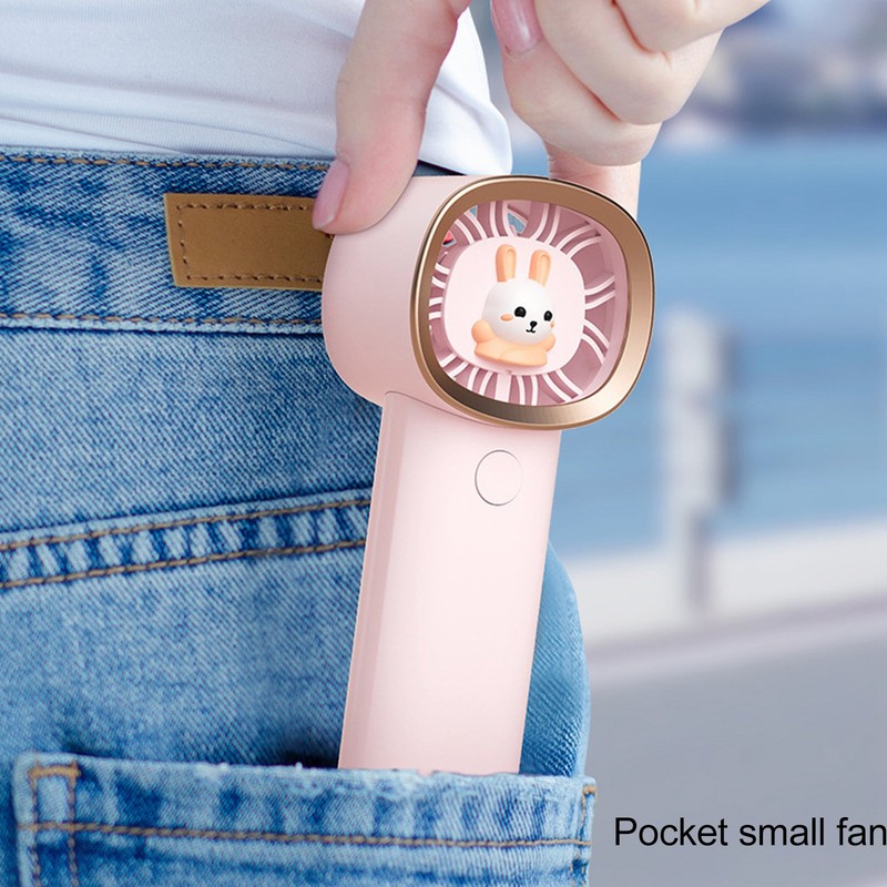 Hand Fan 3 Gear Adjustable USB Charging Cute Mini Handheld