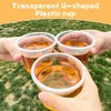 LIANGYUNZE 200 Pcs Disposable Stemless Clear Plastic Cups 12OZ NATURAL