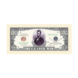 American Art Classics Set of 5 - US Civil War Novelty Money Bill