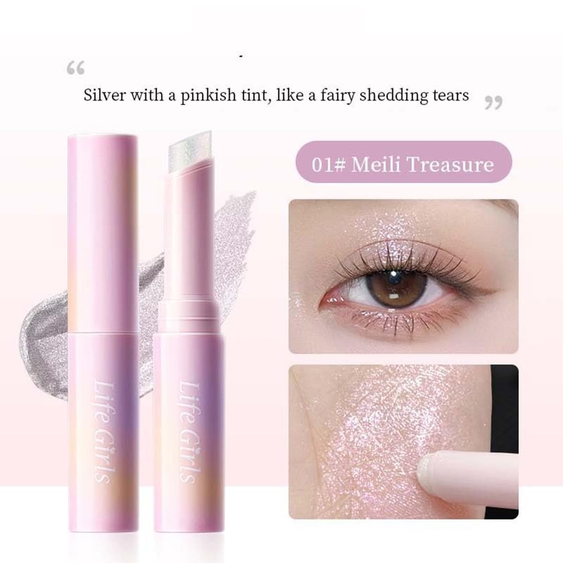 Baorder 3 Farben Glitter Crystal Jelly Eyeshadow Stick,Glitter Makeup,Highlighter Brightener