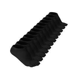 Bencailor 6 Pairs Women Toe Socks Cotton Compression Anklelow Cut Five Toe Sock for Women Men Kids Athletic Running(Black,8-11)