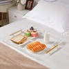 Large Clear Acrylic Serving Tray (16×18 Inches) with Gold Handles