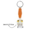 MONKIMAU Owl Zoo Figure Leather Keyring