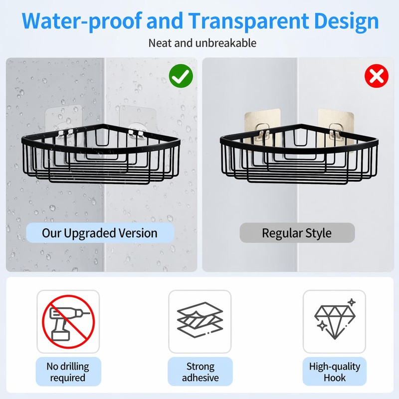 IOMDRWU Elegant Shower Caddy Adhesive Replacement, 6 PCS Strong Waterproof