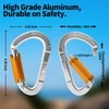 FVW 10 Pack Heavy Duty Climbing Carabiners, 25KN UIAA Certified