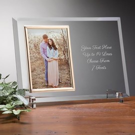 Personalization Universe Engraved Message Glass Vertical Picture Frame