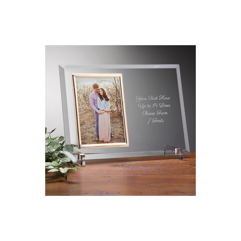 Personalization Universe Engraved Message Glass Vertical Picture Frame