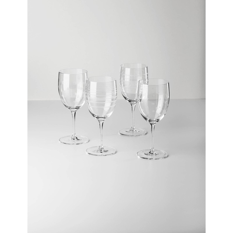 Oneida Mingle Wine Glasses, Set of 4, 4 Count, Clear
