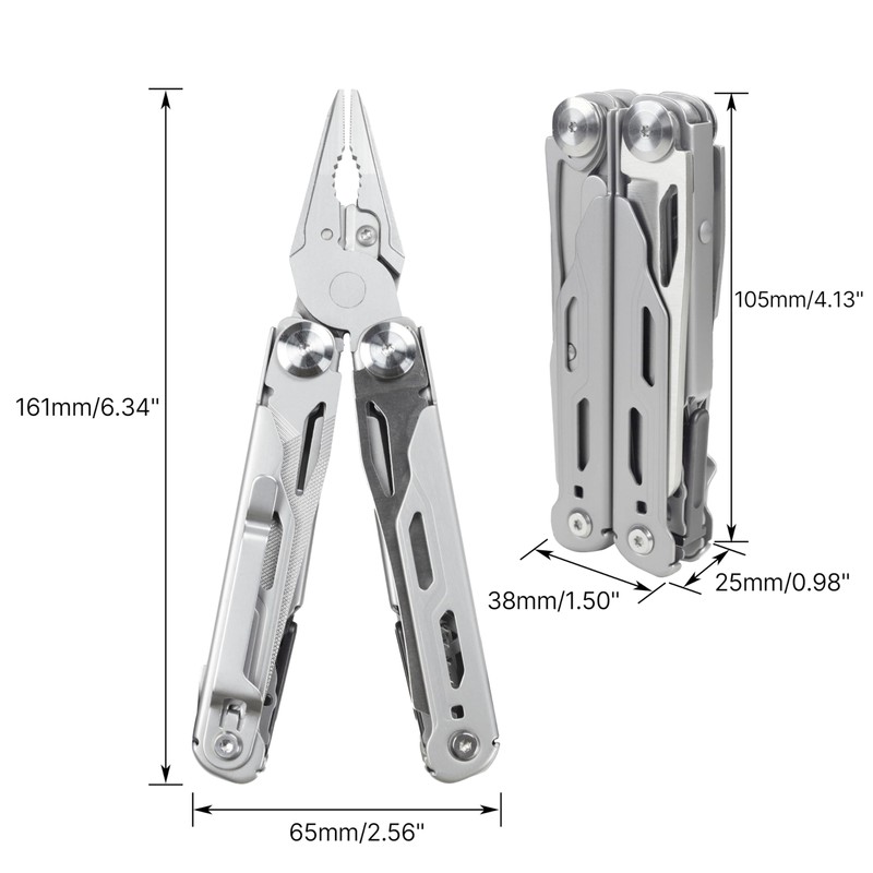 HFS(R) Multi-functional Pliers, Multi-Tool Pliers, 16 in 1 Cutter, For