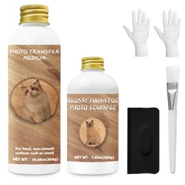 EIGTWEN 300g Photo Transfer Medium Gel, Gel Medium for Photo Transfer Photos to Wood and other Hard Surfaces, Ideal for DIY Craft Enthusiasts to Decorate Their Home(gloss)