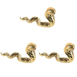 Yardwe 3pcs Snake Ornaments Home Decor Feng Shui Snake Sculpture Chinese Feng Shui Snake Statue Mini Snake Figure 2025 Year The Snake Figure Brass