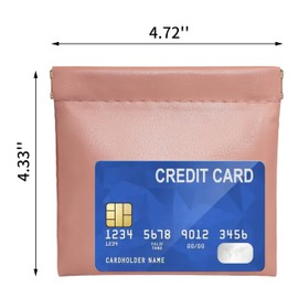 MikiLim Coin Purse for Women Squeeze Change Purse PU Leather Coin Pouch