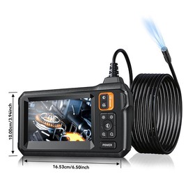 1920P HD Industrial Endoscope BorescopeCamera with Light, 4.3 Inch Screen HDDigital Snake Camera, Waterproof SewerInspection Camera with 8 LED Lights, SemiRigid Cable, Measuring Gauges   semi-rigid Car Scanner Fixed Diagnostic Tool