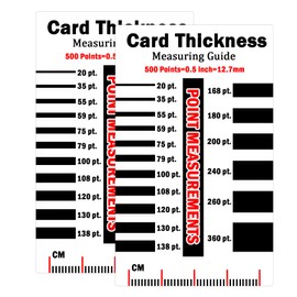 2 Pack Sports Card Thickness Measuring Card 2.13 x 3.38 inches Point Gauge Tool Thickness Measuring Guide Cards