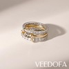 VEEDOFA Gold Silver Stackable Thumb Rings for Women Non Tarnish