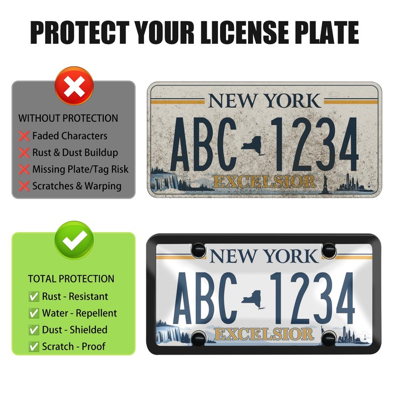 License Plate Covers & Frames,2 Pack License Plate Covers and
