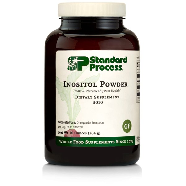 Standard Process Inositol Powder - Whole Food Nervous System Supplements, Heart Health and Liver Support with Inositol Powder - Vegetarian, Gluten Free - 10 Ounce Powder